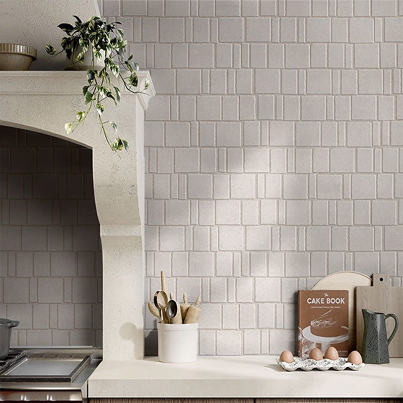 Misto Stone White Matt Tumbled Mosaic 296x396