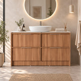 Noma Series Free Standing Vanity Rosewood Single Bowl 1480x455x855mm Cabinet Only