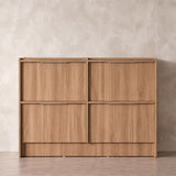 Noma Series Free Standing Vanity Natural Timber Double Bowls 1480x455x855mm With Flat Stone Top