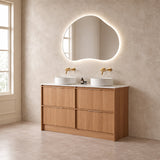 Noma Series Free Standing Vanity Rosewood Double Bowls 1480x455x855mm Cabinet Only