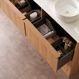 Noma Series Free Standing Vanity Rosewood Double Bowls 1480x455x855mm Cabinet Only