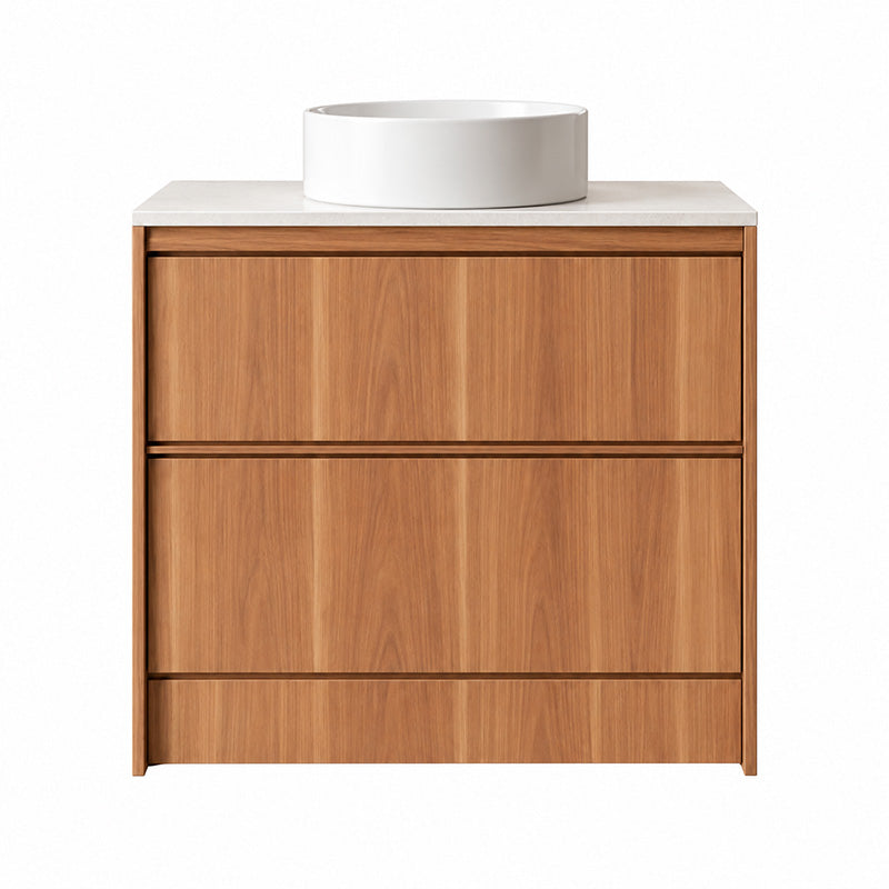 Noma Series Free Standing Vanity Rosewood 880x455x855mm With Flat Stone Top
