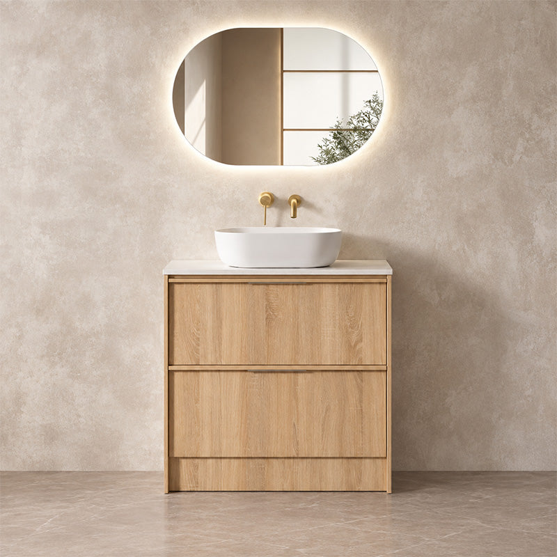 Noma Series Free Standing Vanity Natural Timber 880x455x855mm Cabinet Only