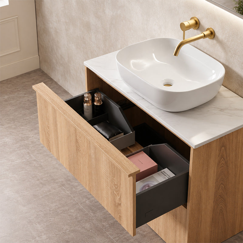 Noma Series Free Standing Vanity Natural Timber 880x455x855mm Cabinet Only