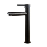 LUCID Round Black Tall Basin Mixer