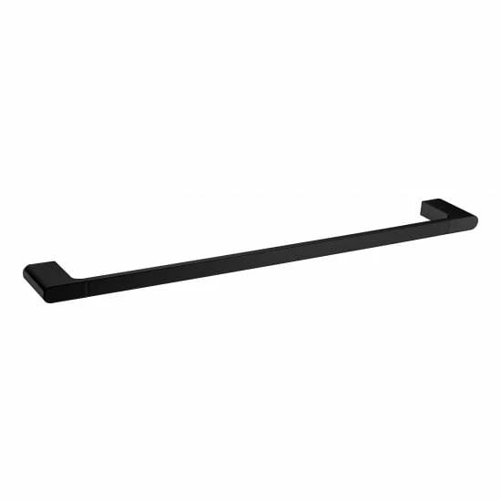 AU Black Single Towel Rail 800mm