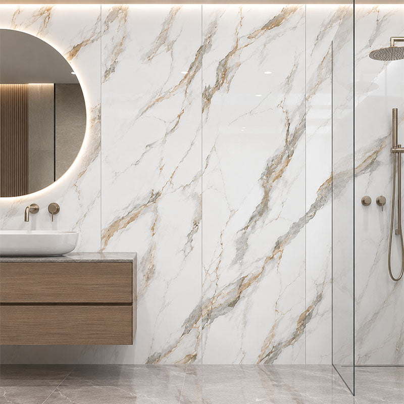 Porcelain Panel Golden White Polished 815x2050