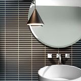 FINGER MOSAIC PLAIN BLACK CONCAVE MATT 20X145