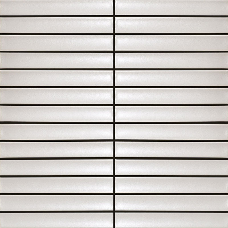 FINGER MOSAIC PLAIN LIGHT GREY CONCAVE MATT 20X145