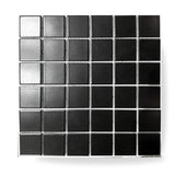 SQUARE MOSAIC BLACK MATT 48X48MM SHEETED 306X306MM