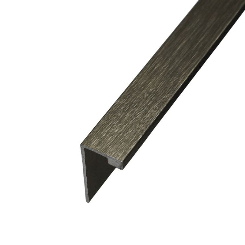 Aluminium Angle - Brushed Titanium 12mm x 3m