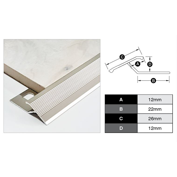 Diminishing Trim - Mill Finish 12mm x 3m