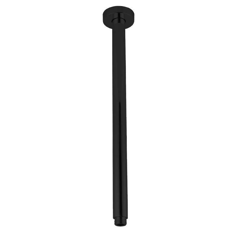 Pentro Matte Black Round Ceiling Shower Arm 400mm