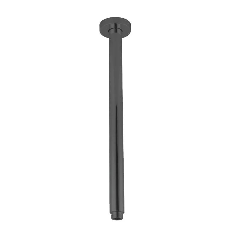 Pentro Gun Metal Grey Round Ceiling Shower Arm 400mm