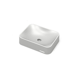 See Rose Above Counter Basin Glossy Bathroom Wash Basin Sani-Quartz Composite White 615x445x130mm