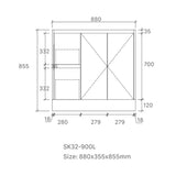 Sierra Series Right Hand Drawer Matt White Overall 880x355x855mm CABINET ONLY