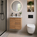 Sierra Series Wall Hung Natural Timber 580x355x520mm CABINET ONLY