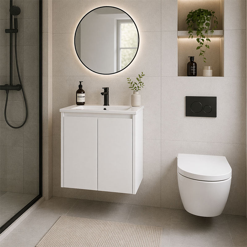 Sierra Series Wall Hung Gloss White 580x355x520mm CABINET ONLY