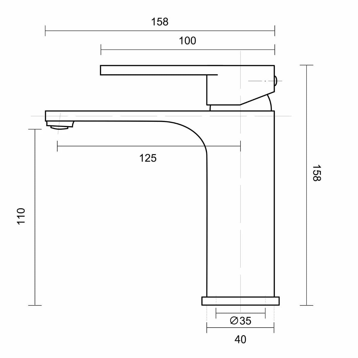 IVANO Chrome Square Basin Mixer