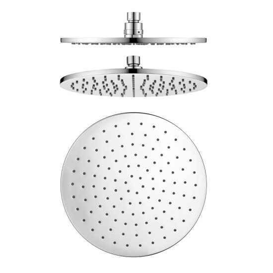 Pentro 10" Solid Brass Round Chrome Rainfall Shower Head