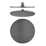 Pentro 10" Gun Metal Grey Solid Brass Round Rainfall Shower Head