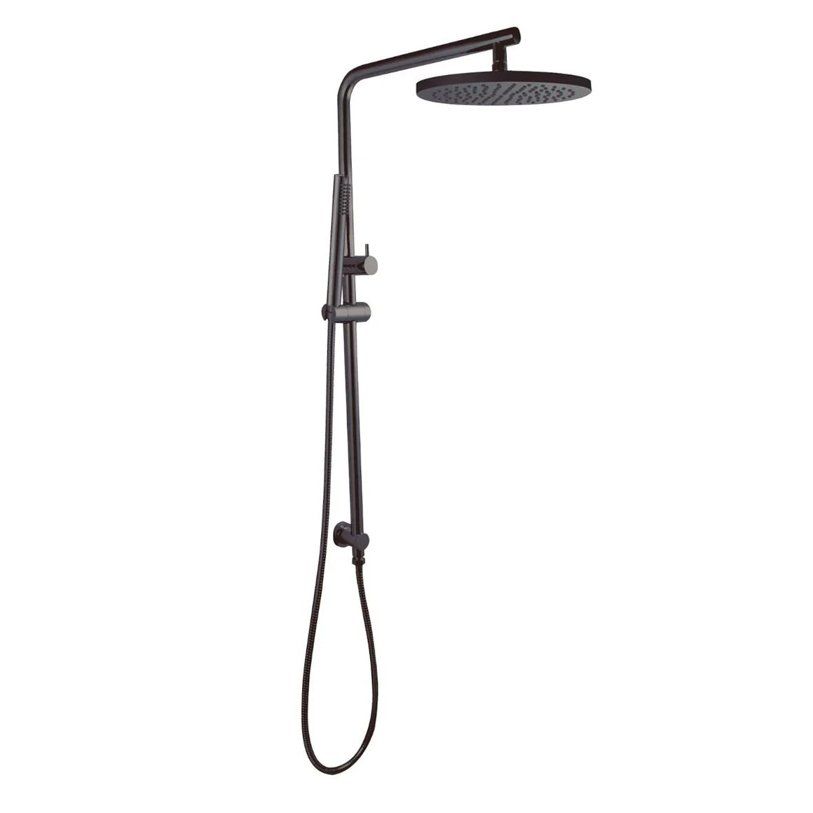 Pentro 10" Gun Metal Grey Round Handheld Shower Station