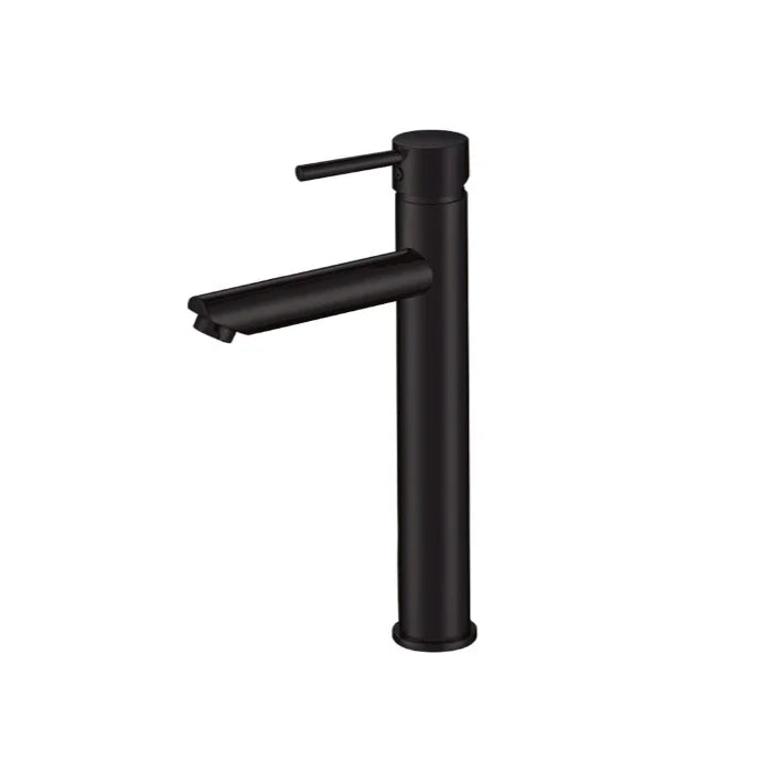 Pentro Matte Black Round Tall Basin Mixer