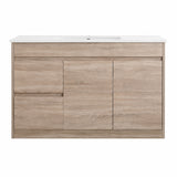 Oakdoo Series Left Hand Drawer Prime Oak Overall 1180x450x855mm Vanity Set With Ceramic Slimline Top (UV31)