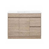 Oakdoo Series Right Hand Drawer Prime Oak Overall 1180x450x855mm Vanity Set With Ceramic Slimline Top (UV31)