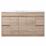 Oakdoo Series Single Bowl Prime Oak Overall 1480x450x855mm Vanity Set With Flat Stone Bench Top