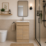 Oakdoo Series Prime Oak Overall 580x450x855mm Vanity Set With Ceramic Slimline Top (UV31)