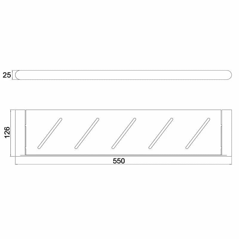 Rushy Chrome Round Stainless Steel Shelf