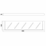 Rushy Chrome Round Stainless Steel Shelf