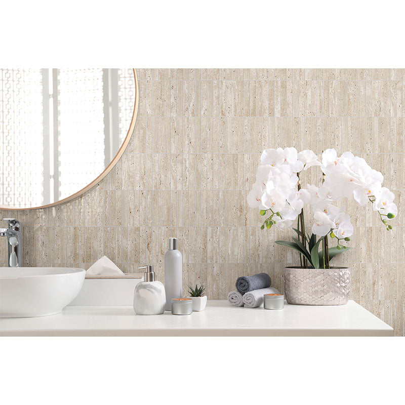 Entiva Travertine Vein Cut Sand Matt P4 Mosaic 298x298mm