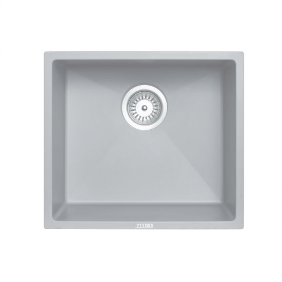 457x406mm Concrete Grey Granite Single Bowl Kitchen Sink