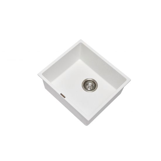 457x406mm White Granite Single Bowl Kitchen Sink