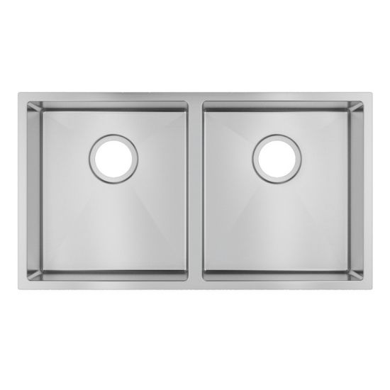 865x440x200mm Chrome Stainless Steel Double Bowl Kitchen Sink