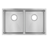 770x450x215mm Chrome Stainless Steel Double Bowl Kitchen Sink