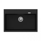 780x510x220mm Black Granite Single Bowl Kitchen Sink