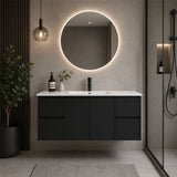 Moddoo(Hung) Series Single Bowl Matt Black Overall 1180x455x520mm CABINET ONLY