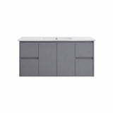 Moddoo(Hung) Series Single Bowl Matt Grey Overall 1180x455x520mm Vanity Set With Stone Top & Ceramic Undermount Basin
