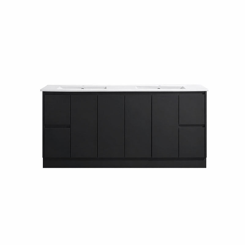 Moddoo(Hung) Series Double Bowls Matt Black Overall 1776x455x520mm CABINET ONLY