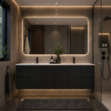 Moddoo(Hung) Series Double Bowls Matt Black Overall 1776x455x520mm CABINET ONLY