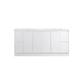 Moddoo(Hung) Series Double Bowls Matt White Overall 1776x455x520mm CABINET ONLY