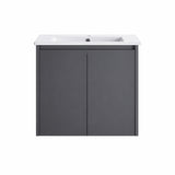 Moddoo(Hung) Series Matt Grey Overall 580x455x520mm Vanity Set With Flat Stone Bench Top