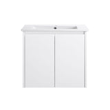 Moddoo(Hung) Series Gloss White Overall 580x455x520mm Vanity Set With Stone Top & Ceramic Undermount Basin
