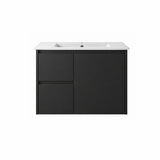 Moddoo(Hung) Series Left Hand Drawer Matt Black Overall 730x455x520mm CABINET ONLY