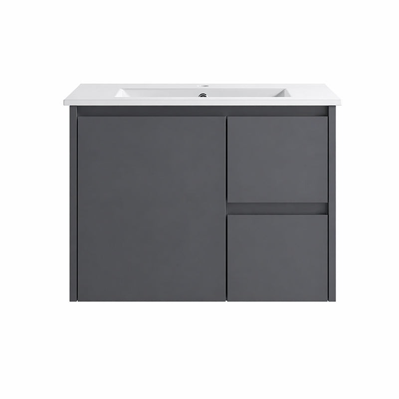 Moddoo(Hung) Series Right Hand Drawer Matt Grey Overall 730x455x520mm Vanity Set With Stone Top & Ceramic Undermount Basin