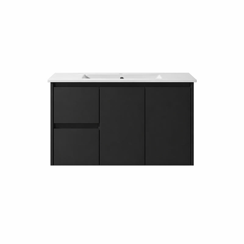 Moddoo(Hung) Series Left Hand Drawer Matt Black Overall 880x455x520mm CABINET ONLY