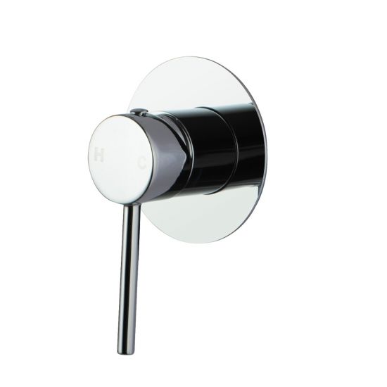 Pentro Chrome Round Shower Mixer Tap with 65mm cover plate